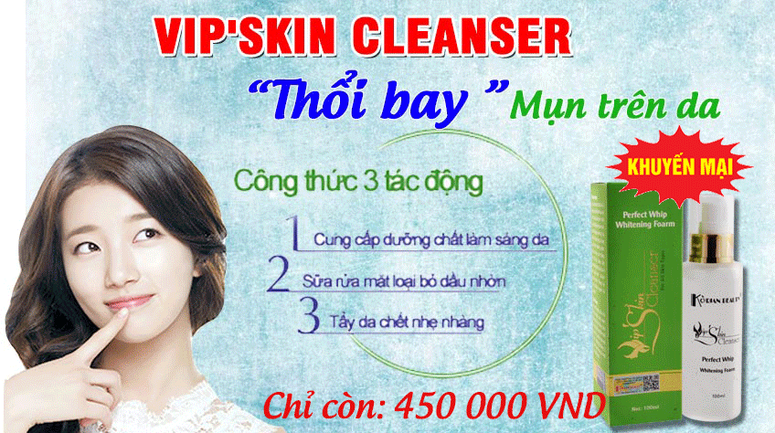 so sánh vip'skin cleanser với White Pore Facial Cleanser