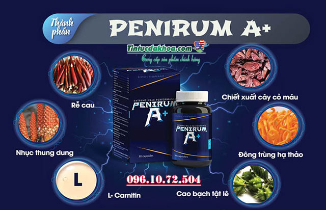 thành phần có trong sản phẩm penirum a+