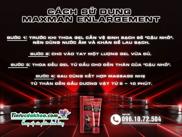 Cách dùng MAXMAN Enlargement