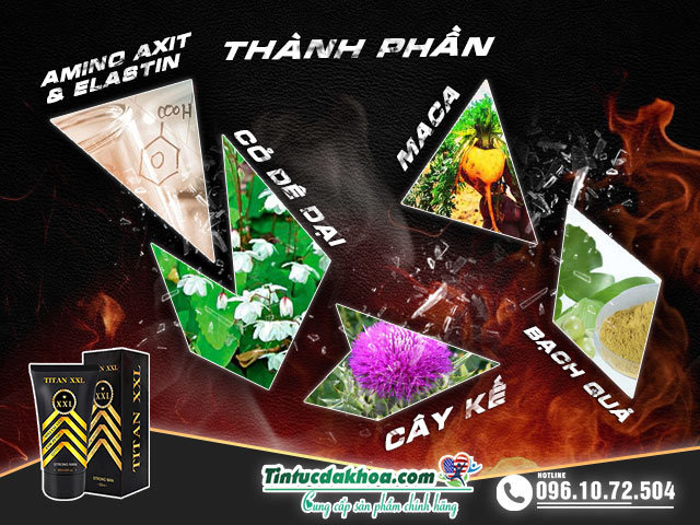 Thành phần của Titan XXL